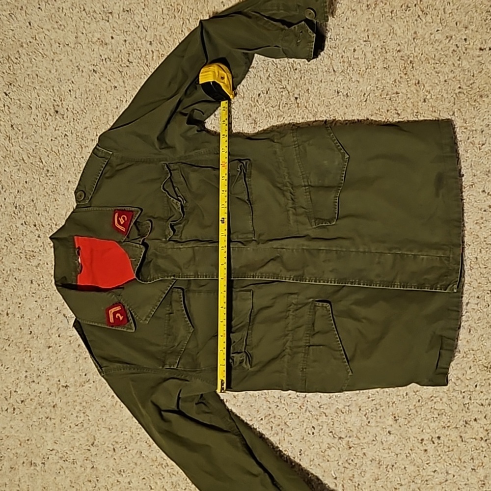 Gucci Dark Green  Red Cargo GG Logo Orange Dragon Embroidered Jacket Coat Sz. 44 - Picture 6 of 10